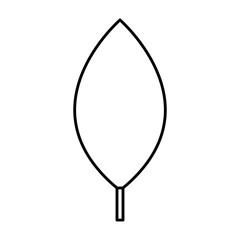 leaf single decorative icon vector illustration design