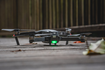 drone, green led