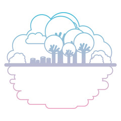 deforested forest scene icon vector illustration design