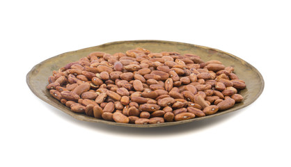 Red Kidney Beans Also Know as Azuki Beans or Rajma Seeds isolated on White Background