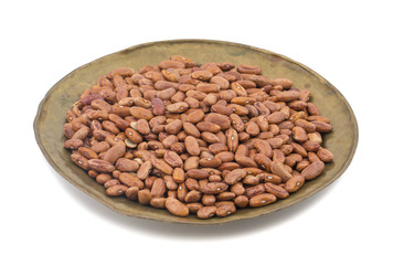 Red Kidney Beans Also Know as Azuki Beans or Rajma Seeds isolated on White Background