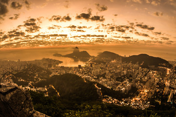 Rio de Janeiro at morning Amanhecer no Rio de Janeiro Mirante Dona Marta