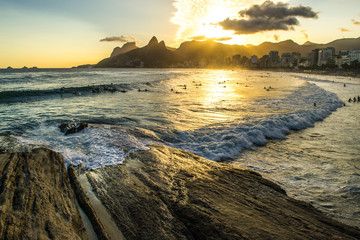 Arpoador and Ipanema beach Praia do Arpoador Sol Surfistas Mar Calmo