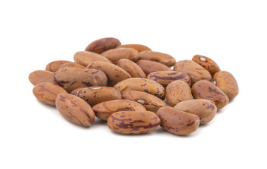 Heap of Red Kidney Beans Also Know as Azuki Beans or Rajma Seeds isolated on White Background