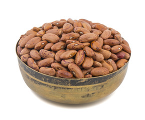 Red Kidney Beans Also Know as Azuki Beans or Rajma Seeds isolated on White Background