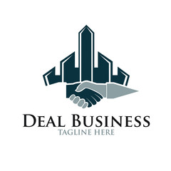 Fototapeta premium business deal logo