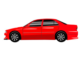 Sport red car vector