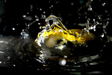 Infused Lemon drink as background