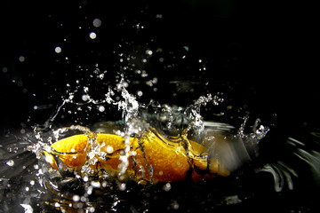 Infused Lemon drink as background