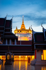 Golden Mountain Temple or Wat Saket Bangkok.
