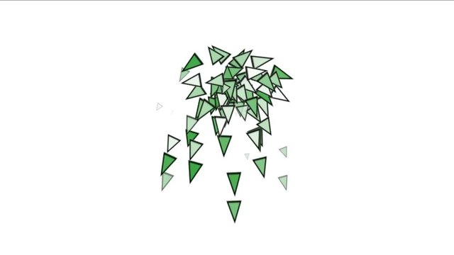 4k Triangles diamond geometric card flying,abstract geometry,patterns spraying particle fireworks artistic paper background.