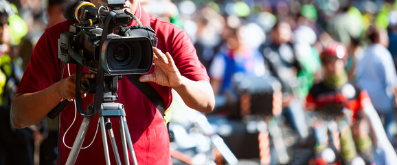 Video camera working with covering an event