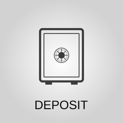 Deposit icon. Deposit symbol. Flat design. Stock - Vector illustration
