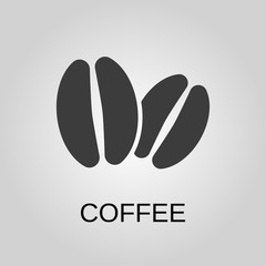 Obraz premium Coffee bean icon. Coffee bean symbol. Flat design. Stock - Vector illustration