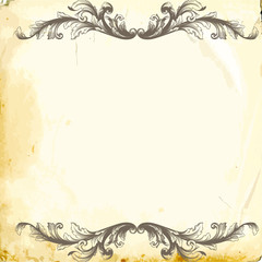 Vector baroque of vintage elements for design. 