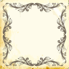 Vector baroque of vintage elements for design. 