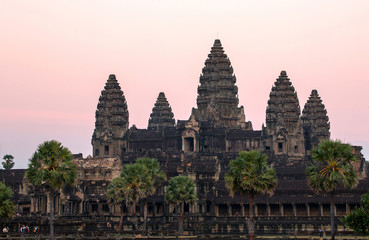 The atmosphere and atmosphere of the morning at Angkor Wat.