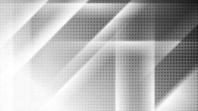 Contrast white and black tech geometric motion background. Video seamless looping animation Ultra HD 4K 3840x2160