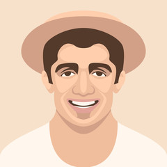 human head smiling face avatars vector illustration