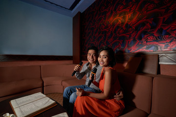 Couple in karaoke
