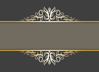 Black And Golden Background, Royal Ornament 