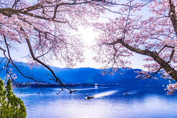Scenery from Nagasaki Park, Lake Kawaguchi 2018