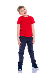 Fototapeta premium Handsome little boy laughing.