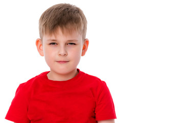 Portrait of a little boy close-up.