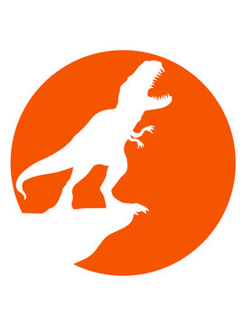cool mond nacht klippe heulen wolf silhouette schwarz umriss t-rex b&ouml;se br&uuml;llen tyranosaurus rex gef&auml;hrlich fressen dino dinosaurier saurier clipart comic cartoon design