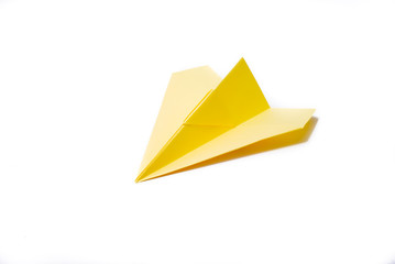 Yellow plane origami