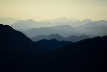 Fototapeta premium mountain ranges,silhouette and layers