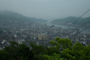 広島県　尾道　雨　風景