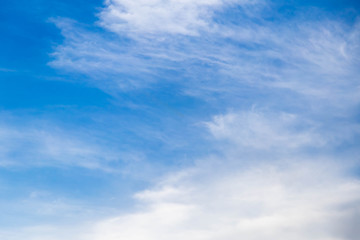 clean clear blue the sky with high white perist clouds