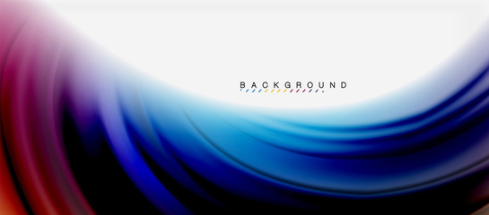 Blurred fluid colors background, abstract waves lines, vector illustration