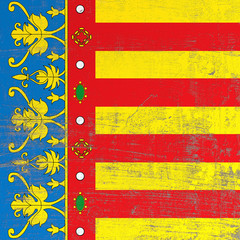scratched Valencia flag