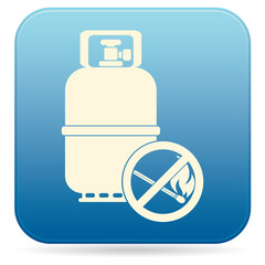 Camping gas bottle icon