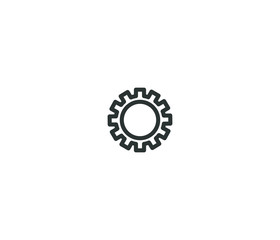 Settings vector icon. Black illustration isolated on white background for graphic and web design.