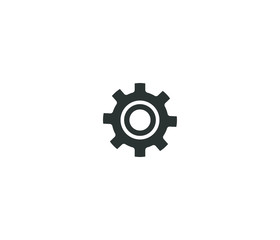Settings vector icon. Black illustration isolated on white background for graphic and web design.