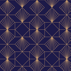 Art deco elegant retro vector pattern.