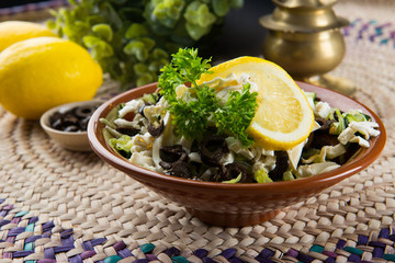 arabic salad with background