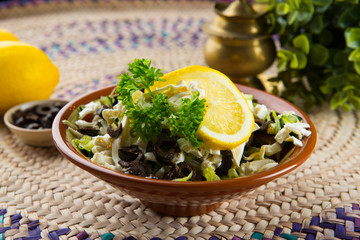 arabic salad with background
