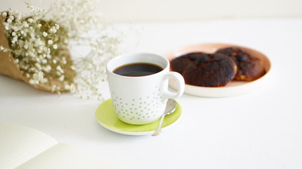 healthy biscuits standing on a white background
