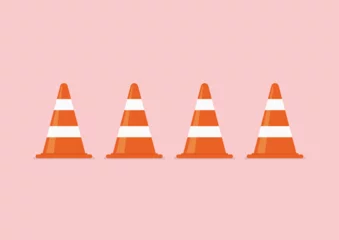 Foto auf Alu-Dibond Traffic cones vector illustration © siraanamwong