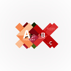 Paper infographic banner template with a b c options, infographics elements