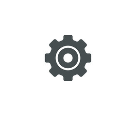 Obraz premium Settings vector icon. Black illustration isolated on white background for graphic and web design.