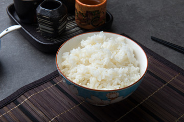 japanese rice with background