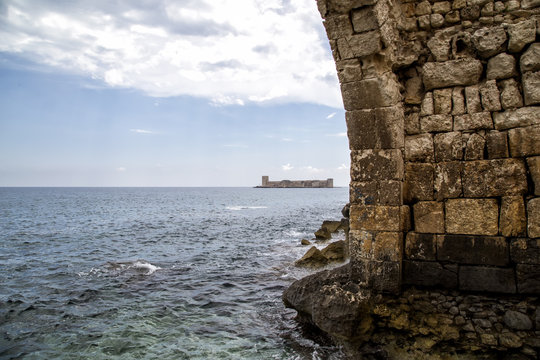 Maiden's Castle, Landscape of Kız Kalesi located in Mersin ,Turkey