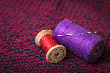 spools of colored threads