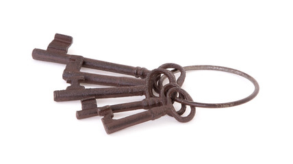 Antique keys on a ring