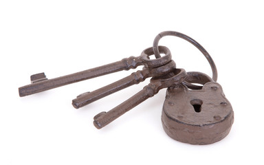 Antique keys on a ring